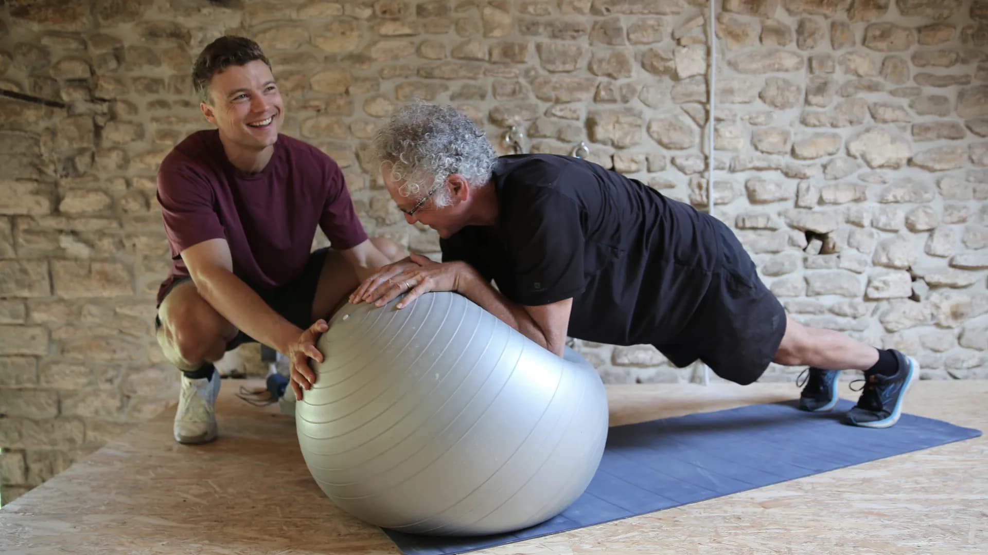 Arnaud Art en séance de préparation physique.